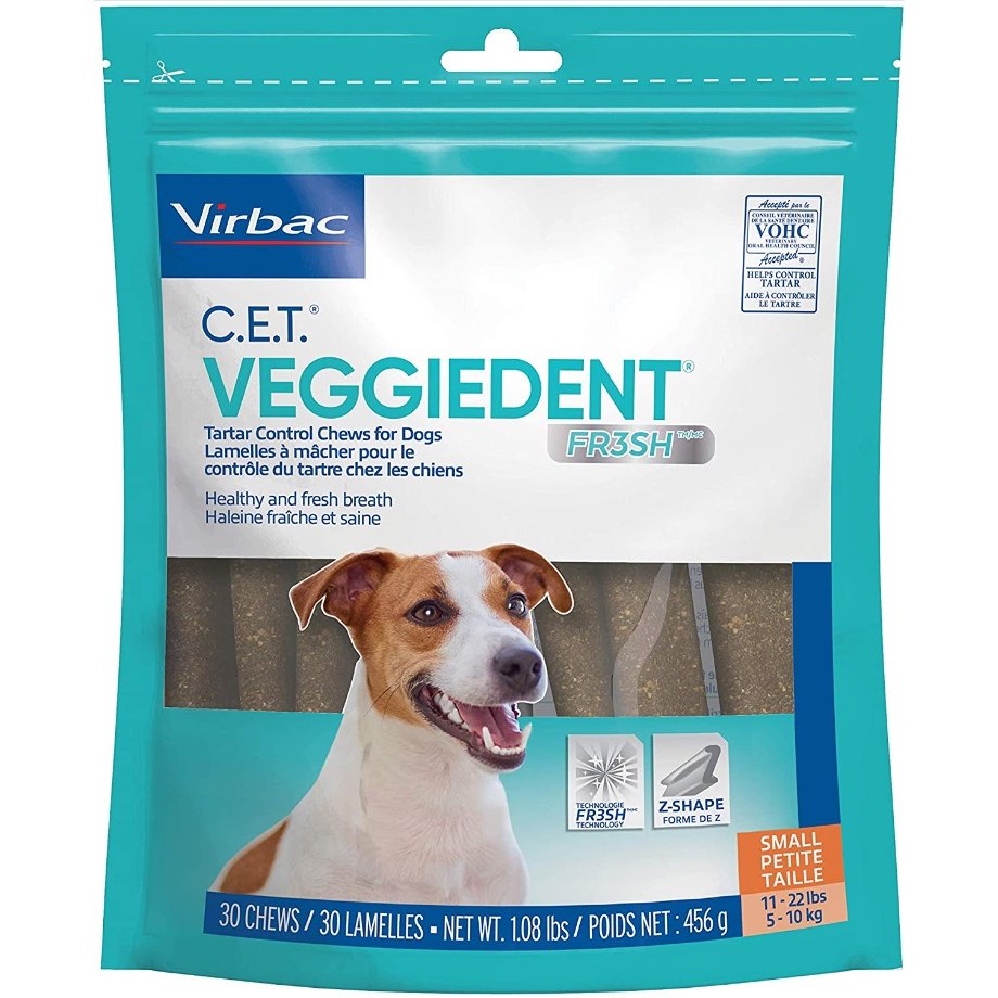 C.E.T VeggieDent FR3SH Chews for Dogs (30 Chews)