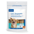 Package of Virbac C.E.T. Enzymatic Oral Hygiene Chews for Dogs on a white background