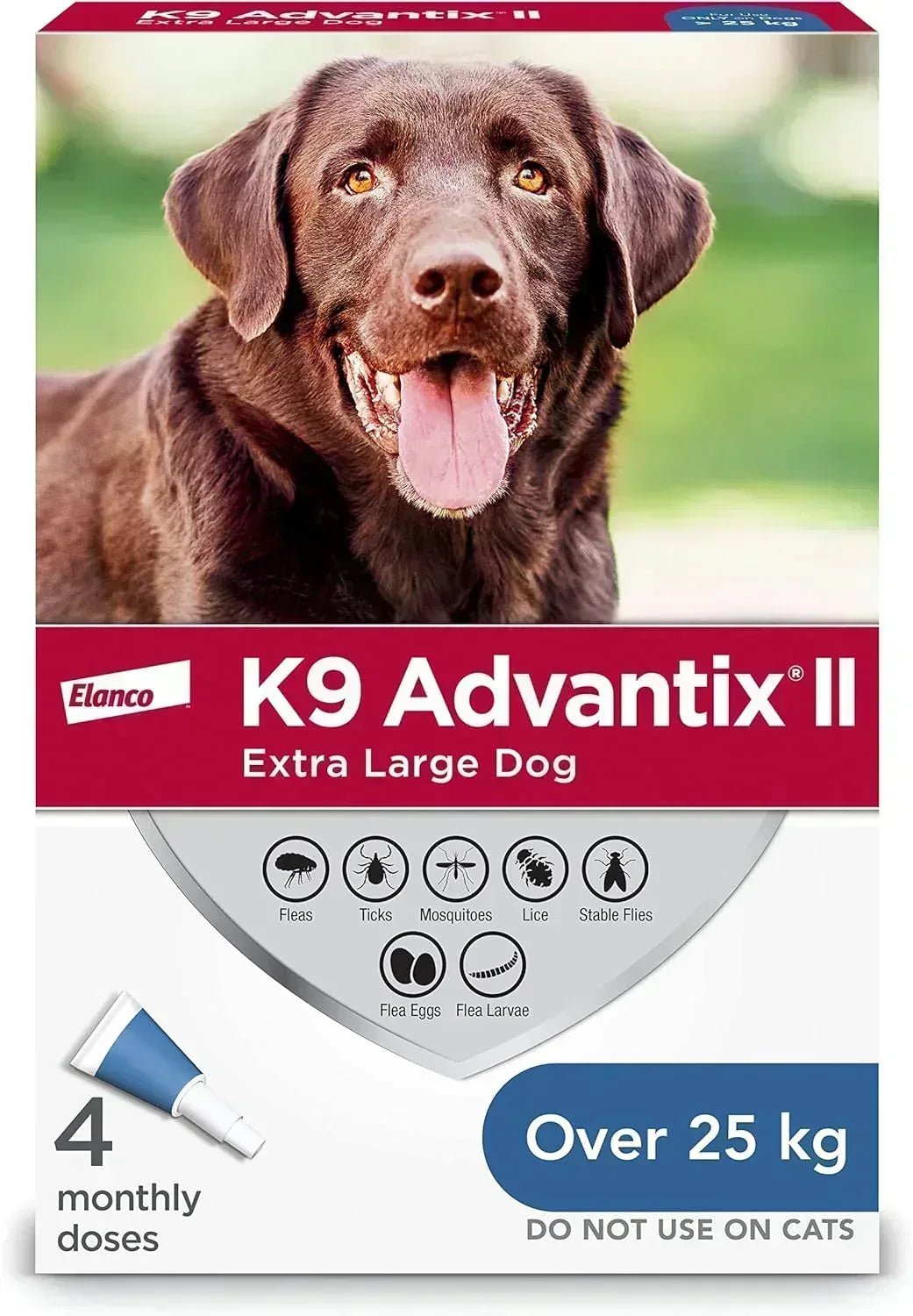 Advantix II Flea Treatment for Large Dogs Over 25 kg (Blue) - Dog Flea Drops | PetMedsToYourHome Canada