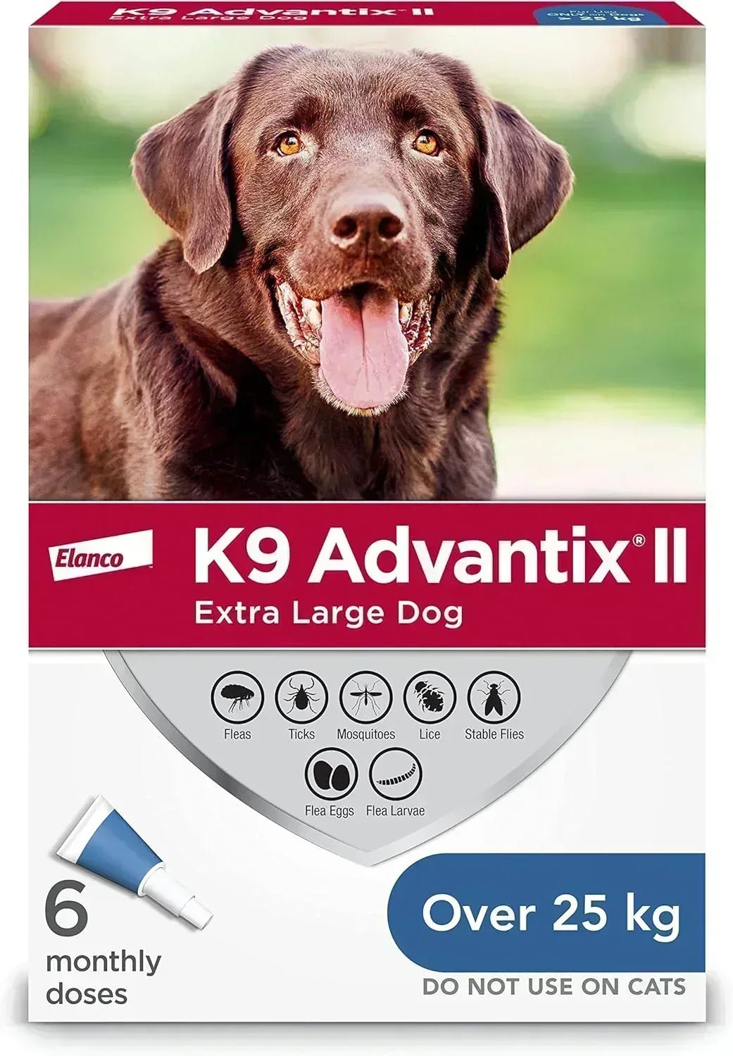 Advantix II Flea Treatment for Large Dogs Over 25 kg (Blue) - Dog Flea Drops | PetMedsToYourHome Canada