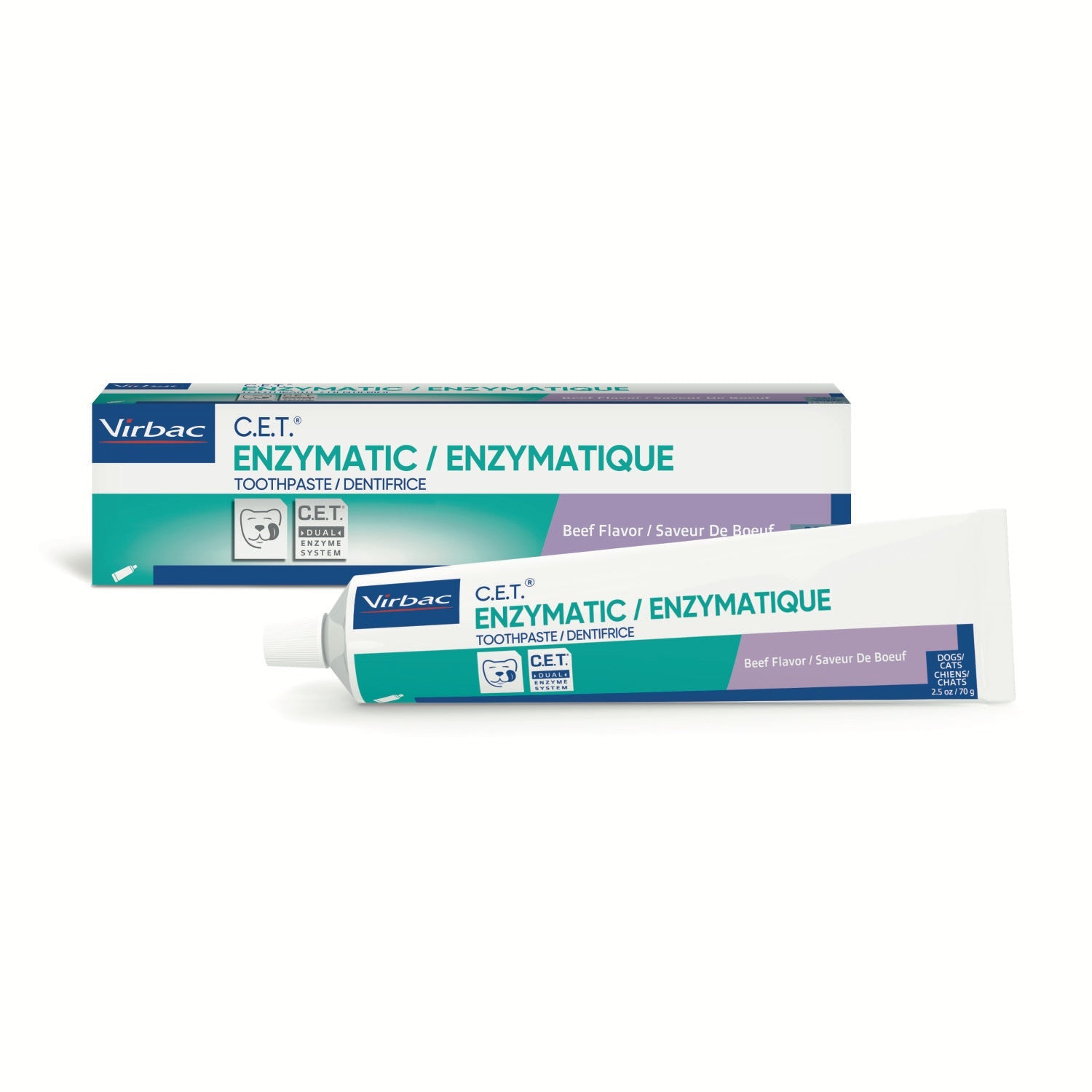 C.E.T.® Enzymatic Toothpaste for Cats & Dogs — Beef Flavor (70g) - Dental Care | PetMedsToYourHome Canada