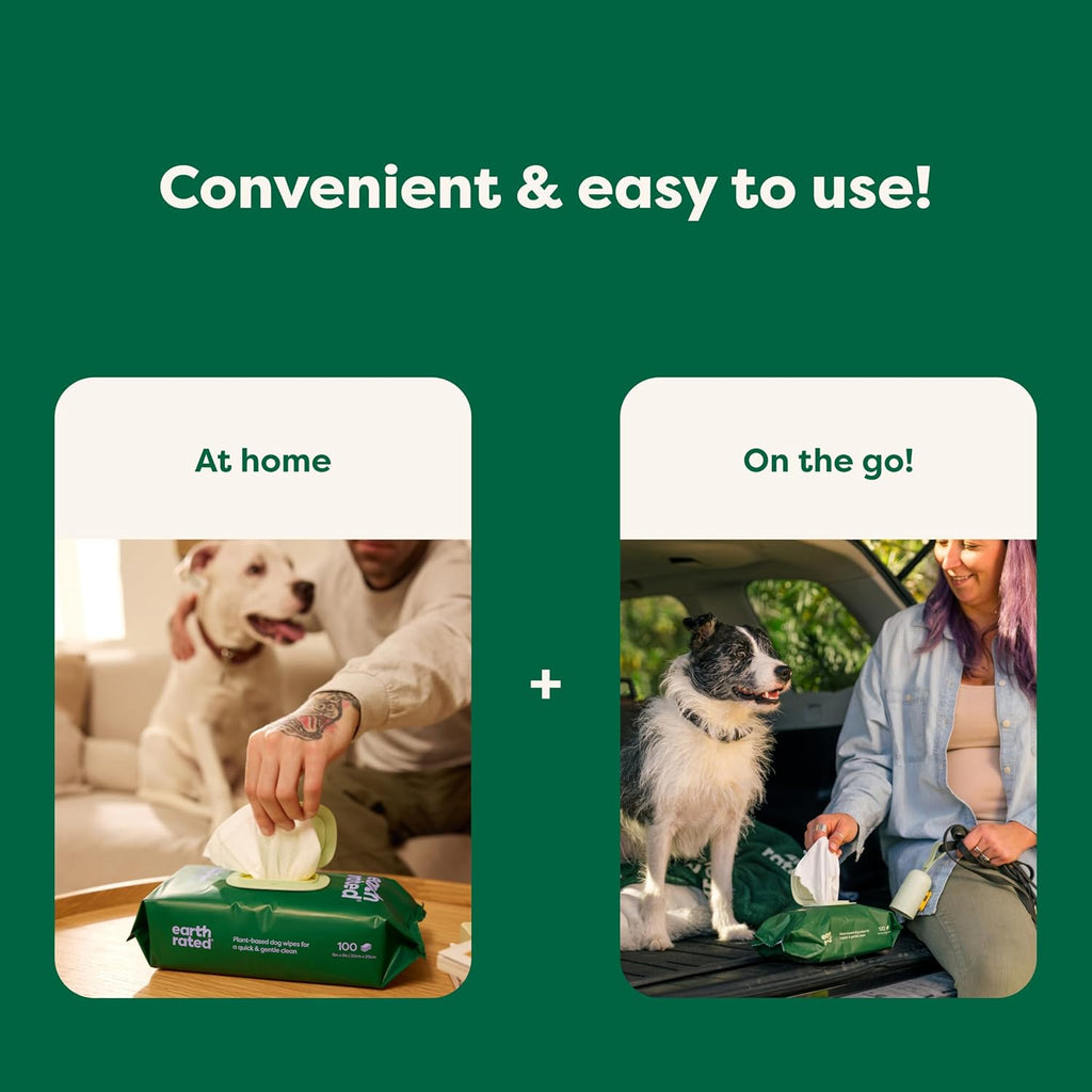Earth Rated Pet Grooming Wipes for Dogs | Hypoallergenic Dog Wipes - Dog Accessories | PetMedsToYourHome Canada