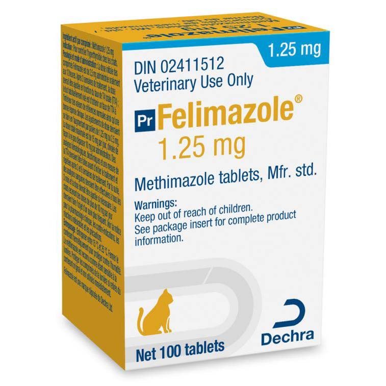 Felimazole for Cats | 1.25 mg, 2.5 mg & 5 mg | Per Tablet - Prescription Cat Medication | PetMedsToYourHome Canada