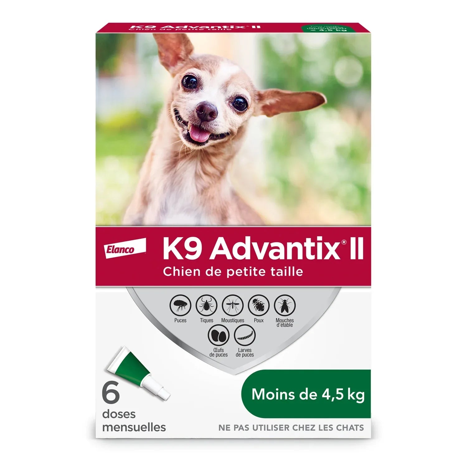 K9 Advantix II for Small Dogs Under 4.5 kg - Flea, Tick & Mosquito Protection - Flea & Tick Treatment | PetMedsToYourHome Canada