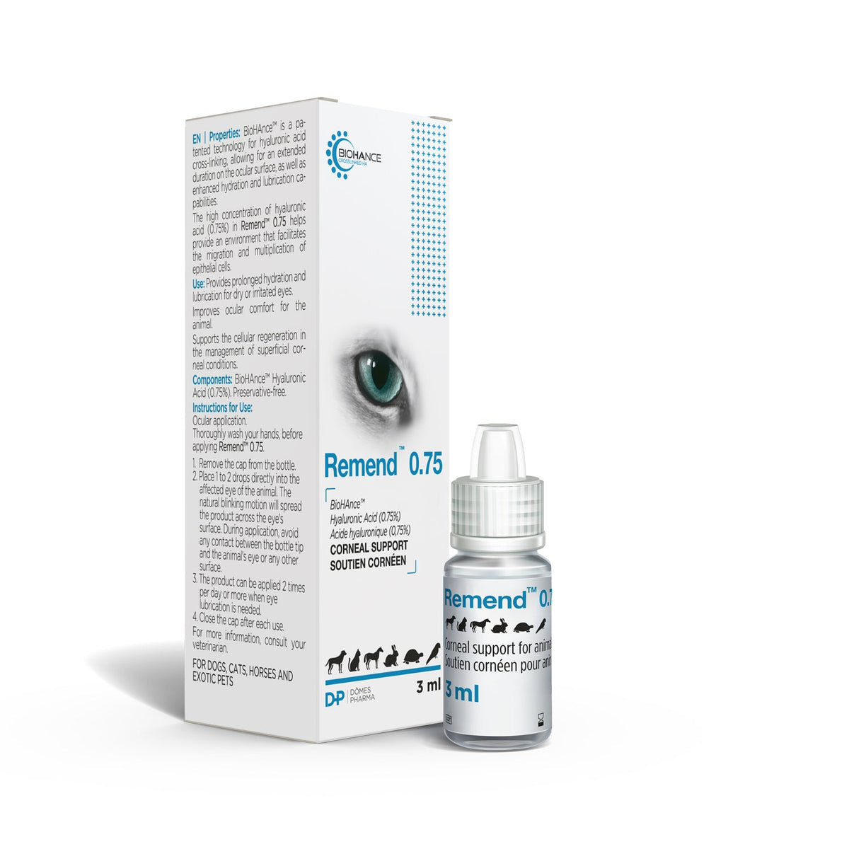 Remend 0.75% Corneal Support – 3 mL - Eye Care | PetMedsToYourHome Canada