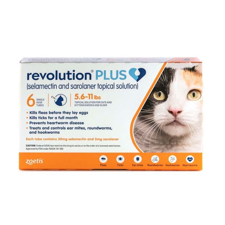 Revolution Plus for Cats - Monthly Topical Flea, Tick & Heartworm Treatment - Flea & Tick Control | PetMedsToYourHome Canada